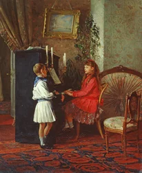Bambini al pianoforte, 1886